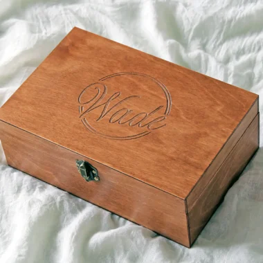 Personalized Engraved Wooden Keepsake Box